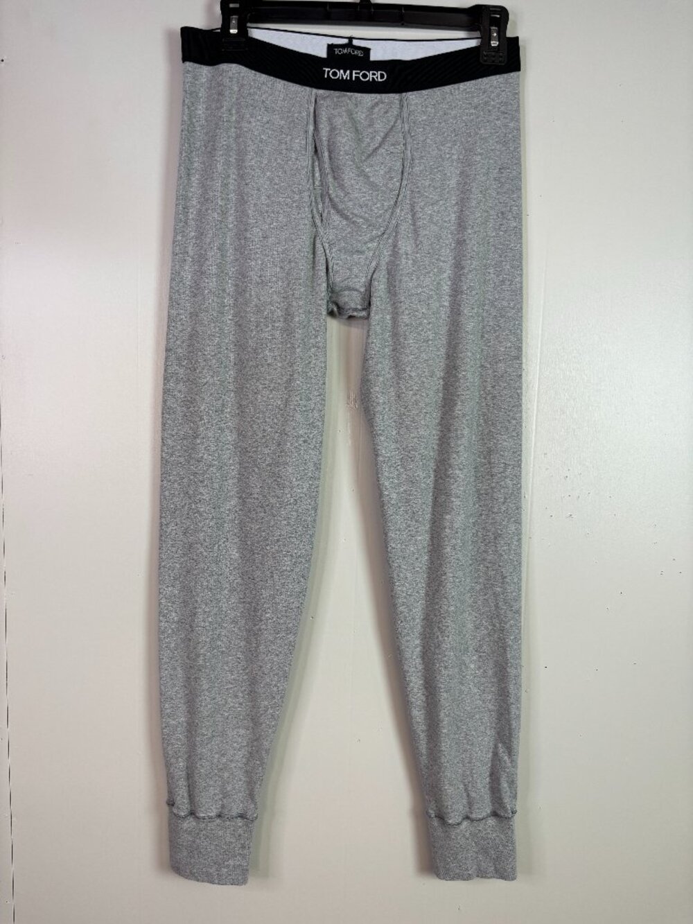 Tom Ford Long Johns Medium Heather Gray Base Layer Lounge Pants Stretch Cotton